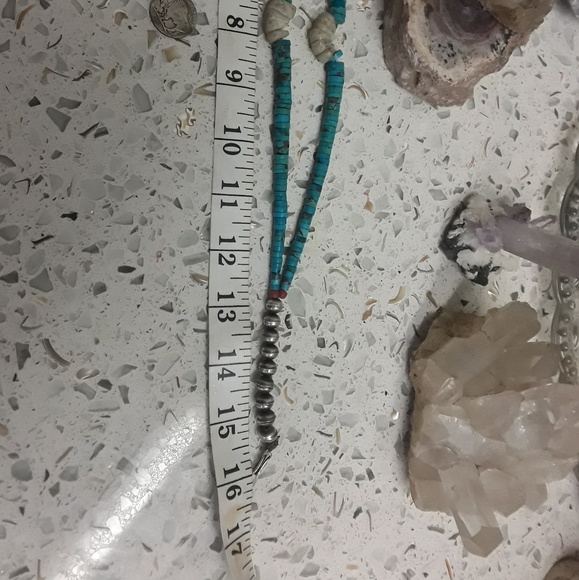 🚫SOLD🚫 Navajo Heishi Turquoise Choker Necklace - Picture 6 of 7
